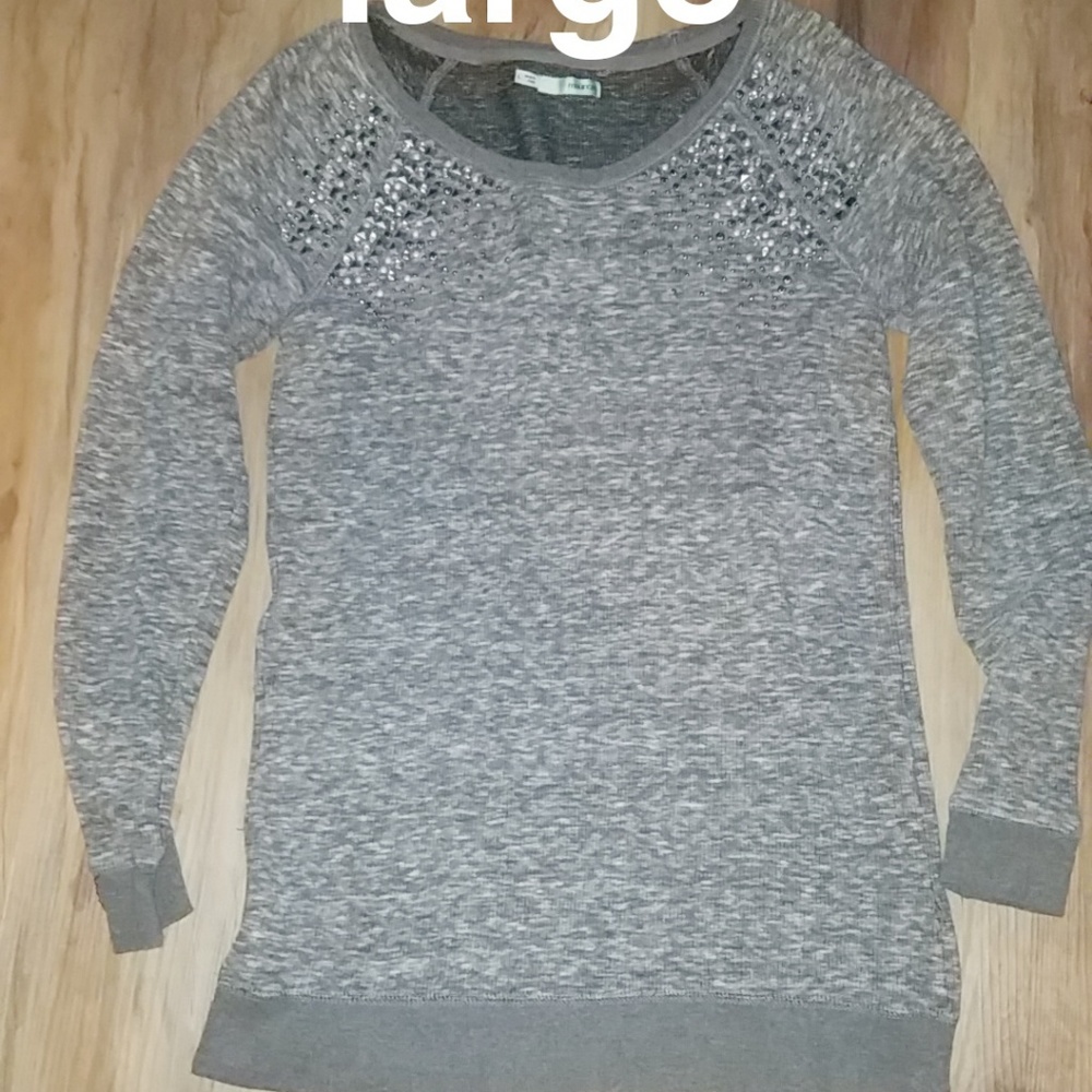 Maurices gray sparkle top large